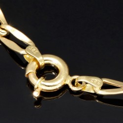 Elegantes Armband aus funkelndem - Bicolor Gold 14K / 585 Gelb- und Weißgold (ca. 19,5 cm Länge)