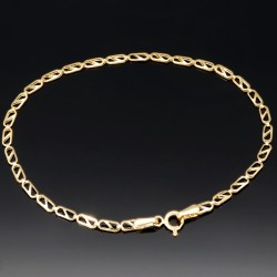 Edles Gold-Armband aus 585er 14k Gelbgold in ca. 19,5cm Länge und 2,5mm Breite
