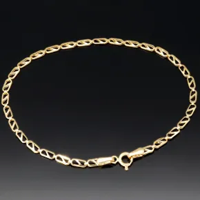 Edles Gold-Armband aus 585er 14k Gelbgold in ca. 19cm Länge und 2,5mm Breite