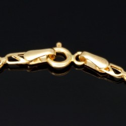 Edles Gold-Armband aus 585er 14k Gelbgold in ca. 19,5cm Länge und 2,5mm Breite