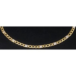 Armband aus 585er (14k) Bicolor Gold (Gelbgold und Weißgold) in ca. 19 cm Länge und 2,5mm Breite