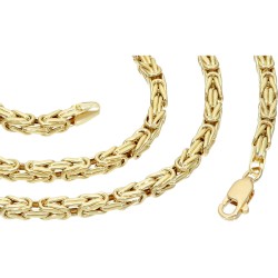 Königskette aus echtem 14-Karat Gold (60 cm lang, 3,5mm breit)
