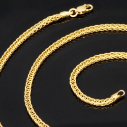 Exklusive Goldkette / Fuchsschwanzkette in filigranem Design in hochwertigem 585 14k Gelbgold (ca. 55cm lang, 2mm breit)