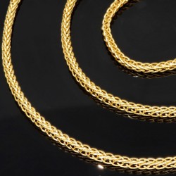 Exklusive Goldkette / Fuchsschwanzkette in filigranem Design in hochwertigem 585 14k Gelbgold (ca. 55cm lang, 2mm breit)