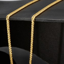 Exklusive Goldkette / Fuchsschwanzkette in filigranem Design in hochwertigem 585 14k Gelbgold (ca. 55cm lang, 2mm breit)