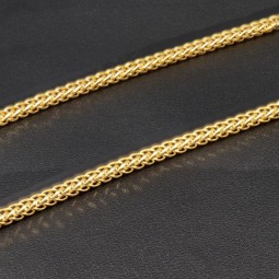 Exklusive Goldkette / Fuchsschwanzkette in filigranem Design in hochwertigem 585 14k Gelbgold (ca. 55cm lang, 2mm breit)