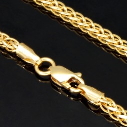 Hochwertige Goldkette / Fuchsschwanzkette in filigranem Design in edlem 585 14k Gold (ca. 55cm lang, 3mm breit)