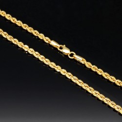 Edle Kordelkette in ca. 60 cm Länge aus hochwertigem 585er Gold 14k  ca. 2,5 mm Breite