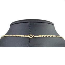 Funkelnde Kordelkette in ca. 60 cm Länge aus wertvollem 585er Gelbgold 14k ca. 2mm Breite