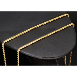 Funkelnde Kordelkette in ca. 60 cm Länge aus wertvollem 585er Gelbgold 14k ca. 2mm Breite