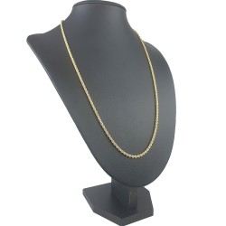 Prunkvolle Kordelkette aus funkelndem 585er Gold 14k,  ca. 55cm 2,5mm