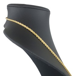 Prunkvolle Kordelkette aus funkelndem 585er Gold 14k,  ca. 55cm 2,5mm