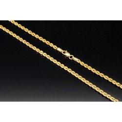 Prunkvolle Kordelkette aus funkelndem 585er Gold 14k,  ca. 55cm 2,5mm