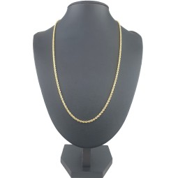 Prunkvolle Kordelkette aus funkelndem 585er Gold 14k,  ca. 55cm 2,5mm