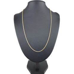 Glänzende Kordelkette in ca. 55cm Länge aus hochwertigem 14K 585 Gold ca. 2mm Breite