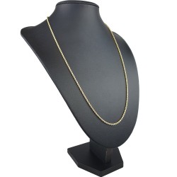 Glänzende Kordelkette in ca. 55cm Länge aus hochwertigem 14K 585 Gold ca. 2mm Breite