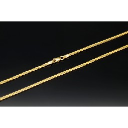 Edle Kordelkette in ca. 50 cm Länge aus hochwertigem Gold (14K 585er Gelbgold) ca. 2mm Breite