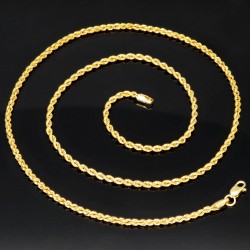 Edle Kordelkette in ca. 50 cm Länge aus hochwertigem Gold (14K 585er Gelbgold) ca. 2mm Breite
