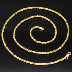 Edle Kordelkette in ca. 50 cm Länge aus hochwertigem Gold (14K 585er Gelbgold) ca. 2mm Breite