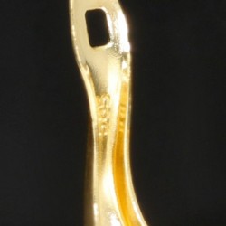 Elegante, glänzende Ohrringe mit englischem Verschluss aus hochwertigem 585er 14K Gelbgold
