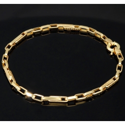 Filigran angefertigtes Designer-Armband aus Gold mit Greco-Muster ca. 21,5 cm lang und 3,5mm breit (585 / 14k)