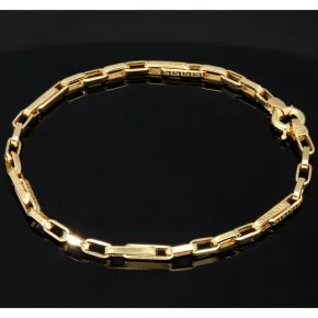 Filigran angefertigtes Designer-Armband aus Gold mit Greco-Muster ca. 21,5 cm lang und 3,5mm breit (585 / 14k)