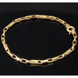 Filigran angefertigtes Designer-Armband aus Gold mit Greco-Muster ca. 21cm lang und 3,5mm breit (585 / 14k)