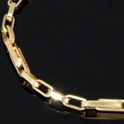 Filigran angefertigtes Designer-Armband aus Gold mit Greco-Muster ca. 21,5 cm lang und 3,5mm breit (585 / 14k)