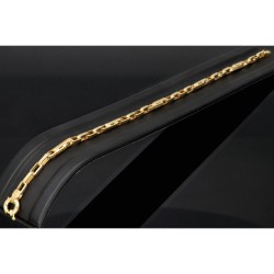 Filigran angefertigtes Designer-Armband aus Gold mit Greco-Muster ca. 21cm lang und 3,5mm breit (585 / 14k)