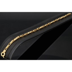 Filigran angefertigtes Designer-Armband aus Gold mit Greco-Muster ca. 21,5 cm lang und 3,5mm breit (585 / 14k)