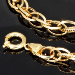 Hübsche Goldkette für Damen aus hochwertigem 14K 585 Gelbgold in edlem Design in ca. 50cm Länge (ca. 12,8g)