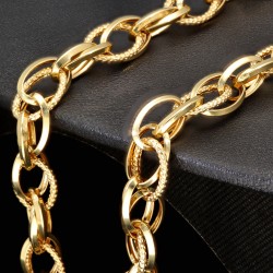Hübsche Goldkette für Damen aus hochwertigem 14K 585 Gelbgold in edlem Design in ca. 50cm Länge (ca. 12,8g)