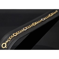 Elegantes Armband in modernem Design - Bicolor Gold 14K / 585 Gelb- und Weißgold (ca. 20cm Länge)