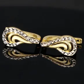 Goldohrringe aus 14 Karat / 585 Bicolor Massivgold (Gelbgold und Weißgold)