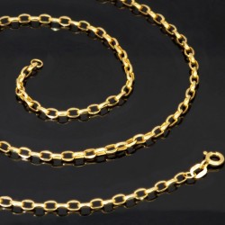 Funkelnde Ankerkette aus edlem Gold (9K, 375 ca. 2,1g Gelbgold) ca. 50cm, 3mm
