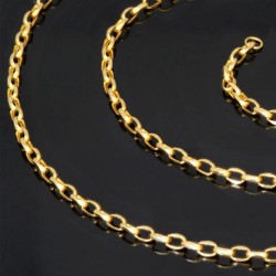 Funkelnde Ankerkette aus edlem Gold (9K, 375 ca. 2,1g Gelbgold) ca. 50cm, 3mm