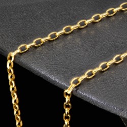 Funkelnde Ankerkette aus edlem Gold (9K, 375 ca. 2,1g Gelbgold) ca. 50cm, 3mm