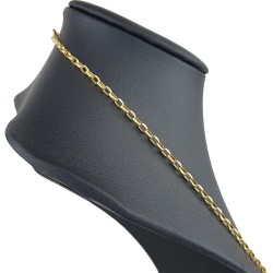Funkelnde Ankerkette aus edlem Gold (9K, 375 ca. 2,1g Gelbgold) ca. 50cm, 3mm