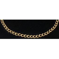 Edles Panzerarmband aus glanzvollem 585 14k Gold, ca. 3mm breit, 19cm lang