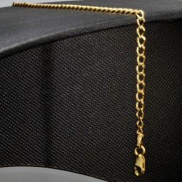 Edles Panzerarmband aus glanzvollem 585 14k Gold, ca. 3mm breit, 19cm lang