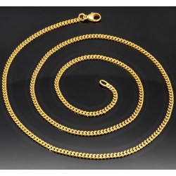 Funkelnde Panzerkette aus massivem Gold (8K, 333 Gold) in ca. 2,5 mm, 60 cm (ca. 11,4g)