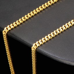 Funkelnde Panzerkette aus massivem Gold (8K, 333 Gold) in ca. 2,5 mm, 60 cm (ca. 11,4g)