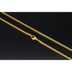 Funkelnde Panzerkette aus massivem Gold (8K, 333 Gold) in ca. 2,5 mm, 60 cm (ca. 11,4g)