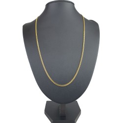 Funkelnde Panzerkette aus massivem Gold (8K, 333 Gold) in ca. 2,5 mm, 60 cm (ca. 11,4g)