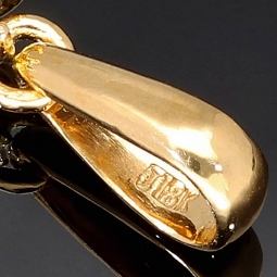Kostbarer Smaragd-Anhänger in 18K 750 Gold bestückt mit einem edlen, kolumbianischen Smaragd (ca. 1,31 ct.) und 14 Diamanten (gesamt ca. 0,42 ct.)