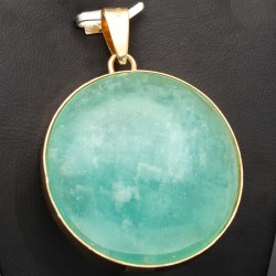 Einzigartiger Anhänger mit einem beachtlichen, natürlichen Aquamarin eingefasst in hochwertigem 18K 750 Gold - hergestellt in Handarbeit
