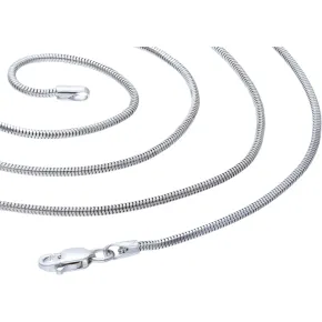 Elegante Schlangenkette für Damen aus 585er (14k) Weißgold in 50 cm ca. 4,6g (Weißgoldkette)