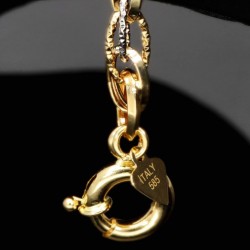 Bicolor Armband aus funkelnden 585 14K Gold in außergewöhnlichem Design in ca. 20,5 cm Länge