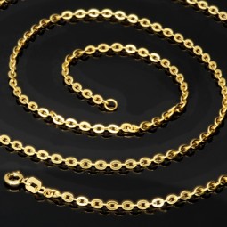 Stilvolle Goldkette / Ankerkette aus glänzendem 585 / 14K Gold , ca. 55 cm Länge 2,5 mm