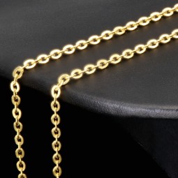 Stilvolle Goldkette / Ankerkette aus glänzendem 585 / 14K Gold , ca. 55 cm Länge 2,5 mm